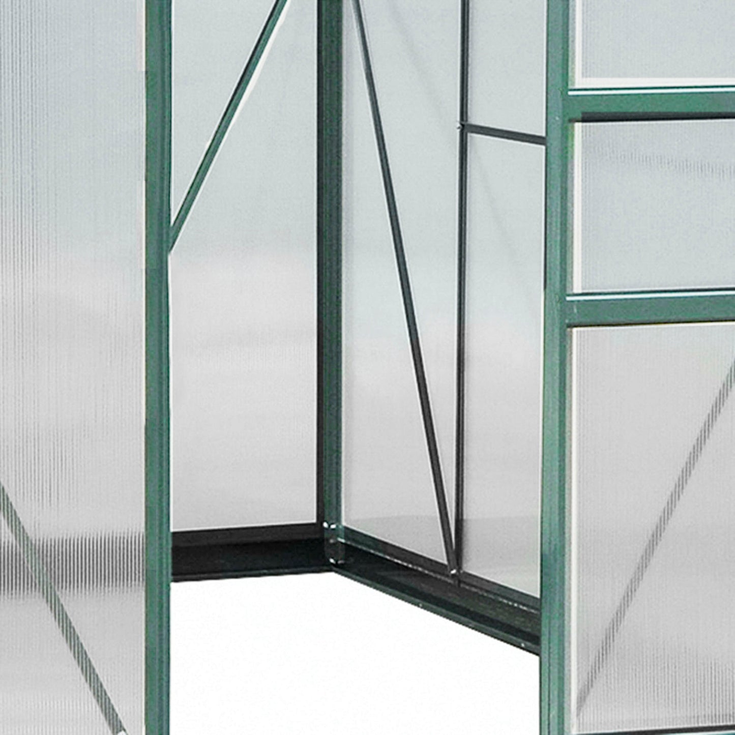 Outsunny Invernadero De Jardín 2x2,5m Policarbonato Aluminio Protección Uv30_3