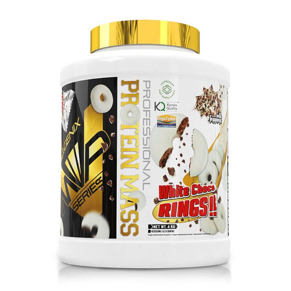 Protein Mass Profesional - 4 Kg - Chocolate Blanco Con Choco Rings - Ganadores De Peso Con Proteína - Io.genix_0