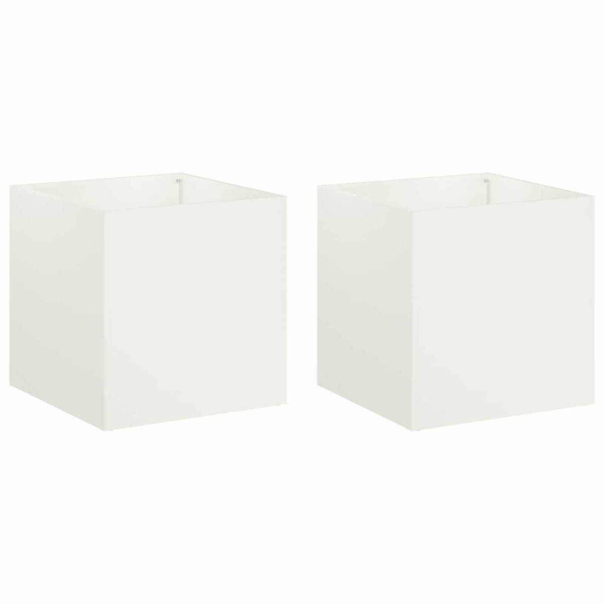 Macetero De Jardín 2 Uds. Blanco 35 X 35 X 35 Cm_0