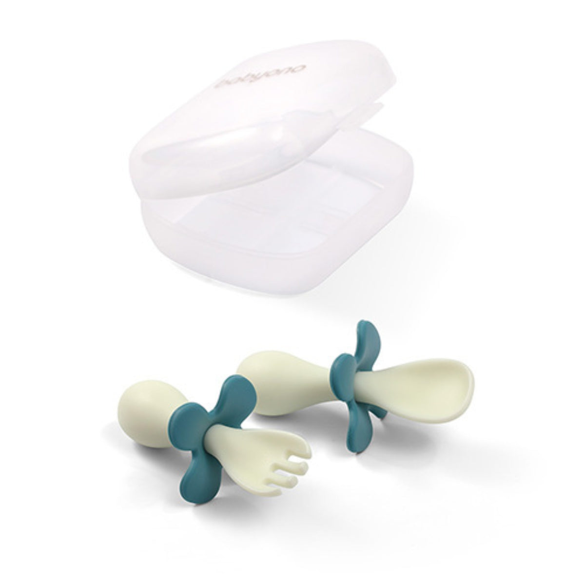 Set De Cubiertos Ergonomicos Para Bebé Con Estuche Pink_3
