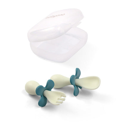 Set De Cubiertos Ergonomicos Para Bebé Con Estuche Pink_3