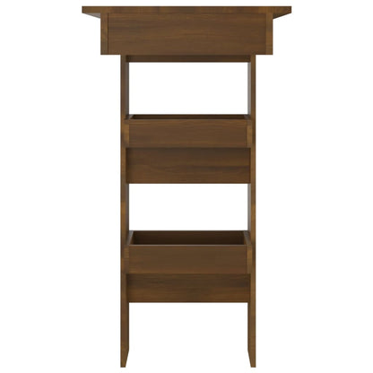 Mesa De Bar De Pared Contrachapada Roble Marrón 102x45x103,5cm_2