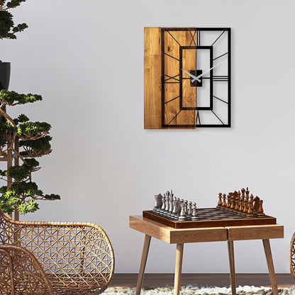 Reloj De Pared Madera Cuadrado_2