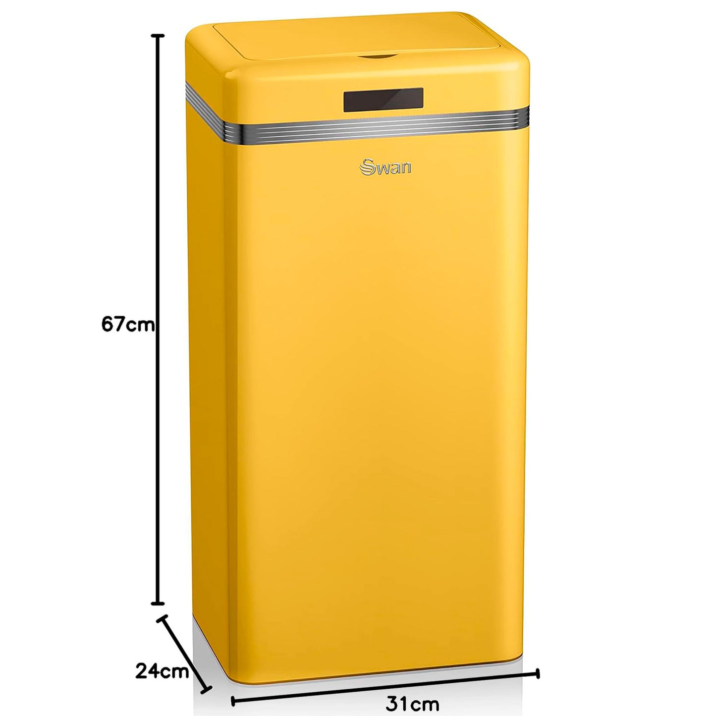 Swan Cubo De Basura Cocina Automático, Sensor De Movimiento, 45l, Metálico, Papelera Reciclaje,swka4500yelneu,amarillo_4