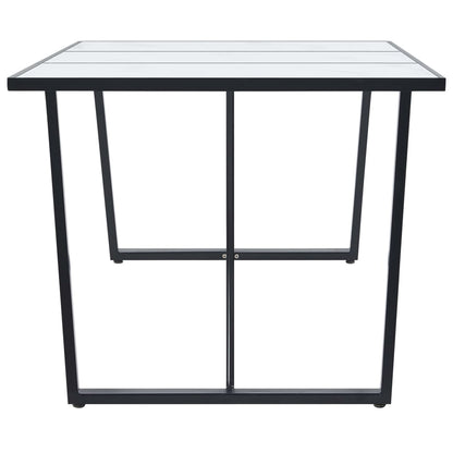 Mesa De Comedor De Vidrio Templado Blanco 180x90x75 Cm_1