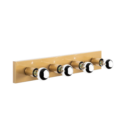 Aplique De Pared, Metal , Oro, 10x10x60, Casquillo 4 X E27 Max 40 W_0