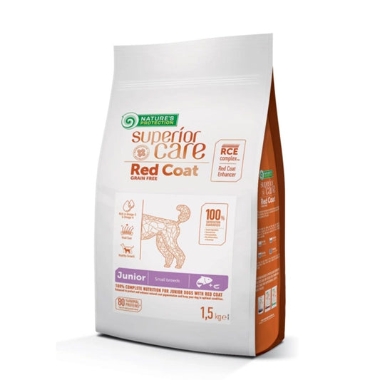 Ração de salmão para cães jovens de raças pequenas Red Coat 1,5 kg Nature's Protection