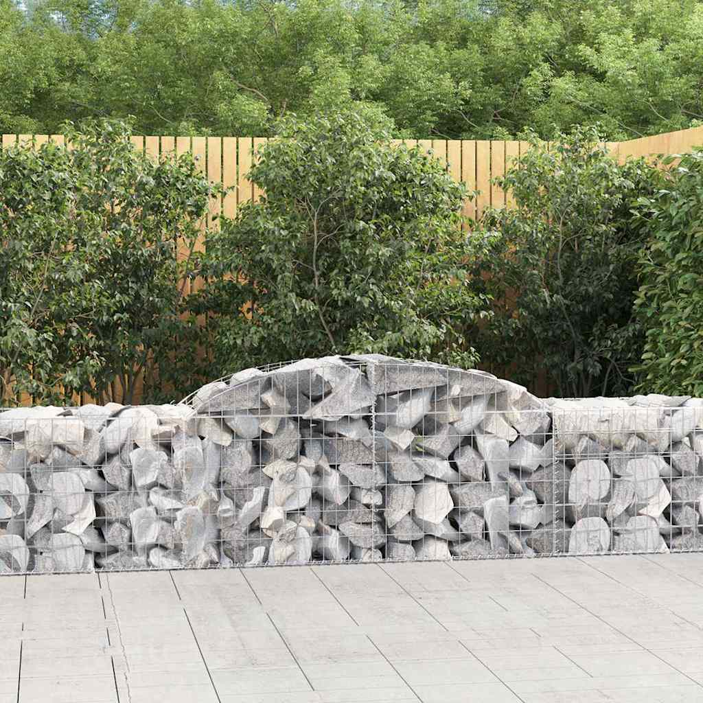 Cestas De Gaviones 11 Uds Forma De Arco Hierro 300x50x60/80 Cm_1