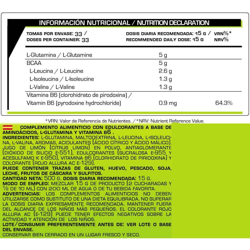 Bcaa + Glutamina - 500g - Ponche De Frutas - Bcaa + Glutamina - Iron Addict Labs_4