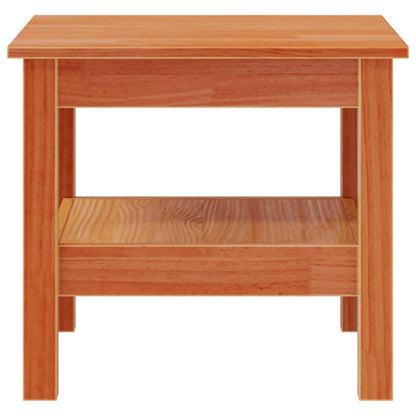 Mesa De Centro Madera Maciza De Pino Marrón Cera 45x45x40 Cm_3
