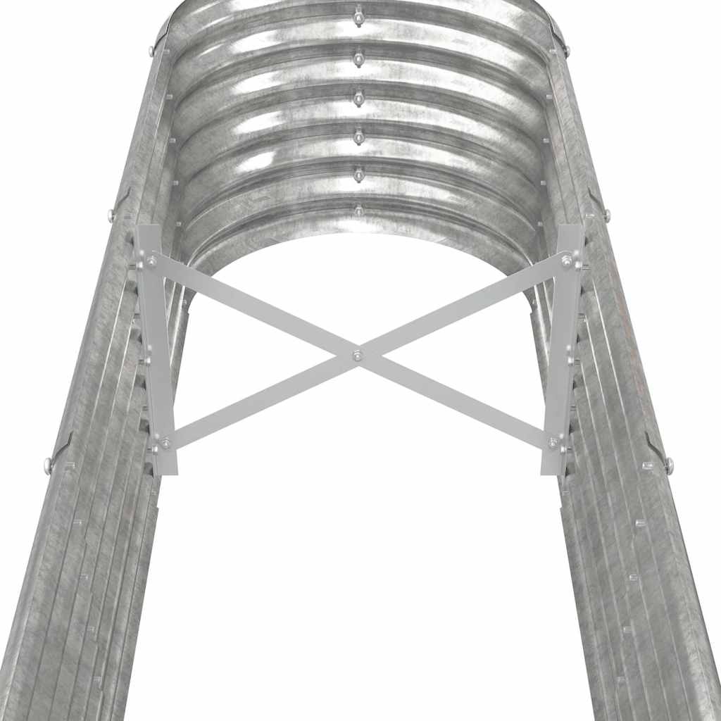 Jardinera Arriate Acero Galvanizado Plata 332x40x36 Cm_4
