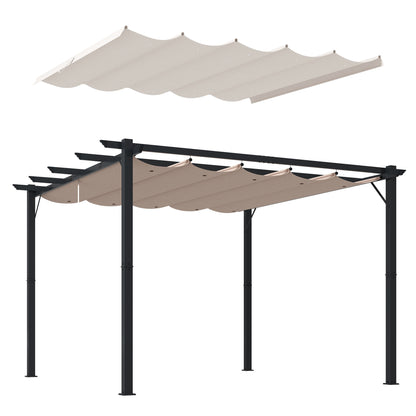 Outsunny Conjunto De Pérgola Incluye 1 Pérgola De Jardín Y 1 Cubierta_0