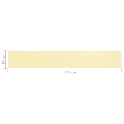 Vidaxl Toldo Para Balcón Hdpe Beige 90x600 Cm_2