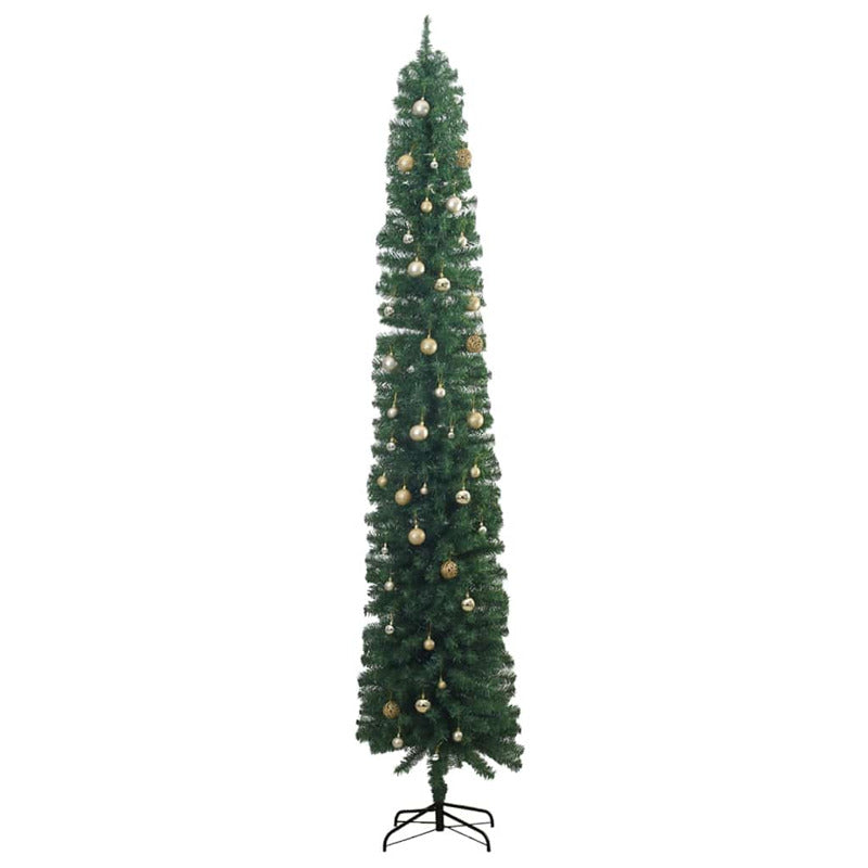 Vidaxl Árbol De Navidad Estrecho Con 300 Led Y Bolas 300 Cm_3