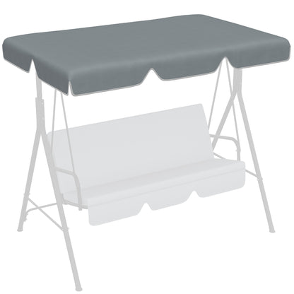 Outsunny Toldo De Repuesto Para Columpio De 2/3 Plazas 192x144 Cm Gris Oscuro_0