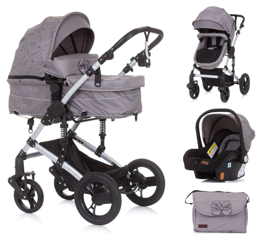 Carrito De Bebé Camea Trío Convertible Con Bolso Graphite_0