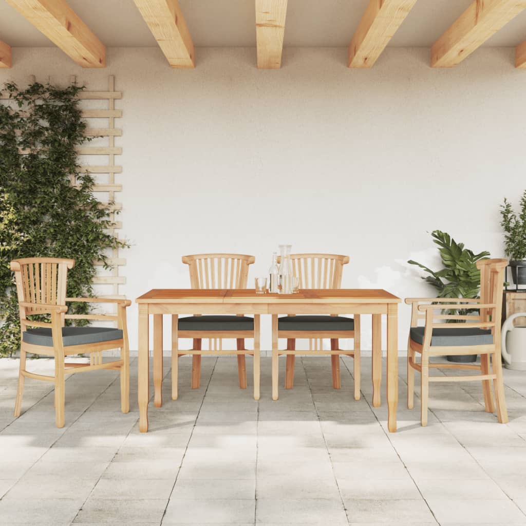 Vidaxl Juego De Comedor Para Jardín 5 Piezas Madera Maciza De Teca_1