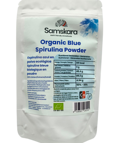 Espirulina Azul En Polvo Bio - 50g | Superalimento Ecológico Vegano Para Batidos, Smoothies Y Zumos_1