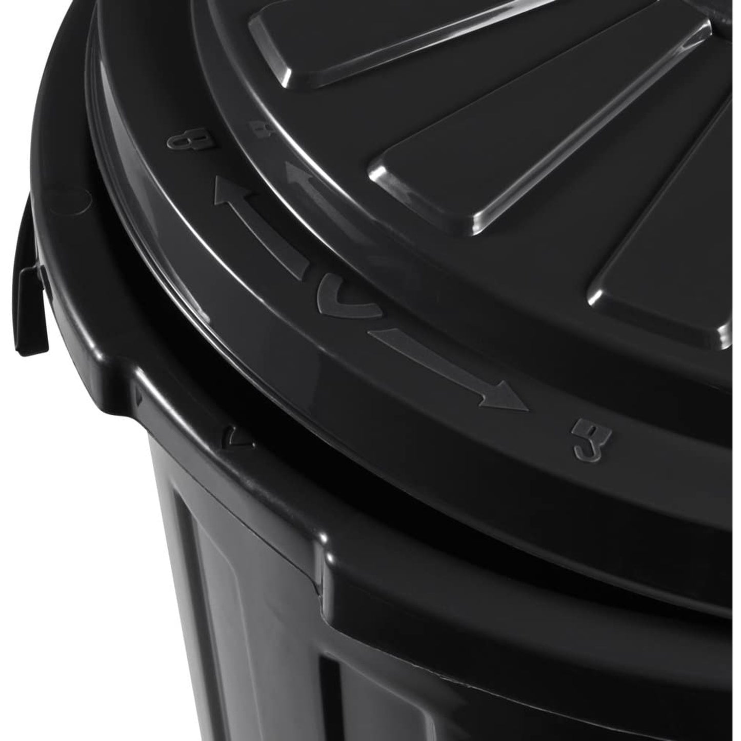 Cubo De Basura / Papelera Polivalente Con Tapa Cerrable, Grande, Plástico Resistente (pp), 23 L, Mats, Grafito_4