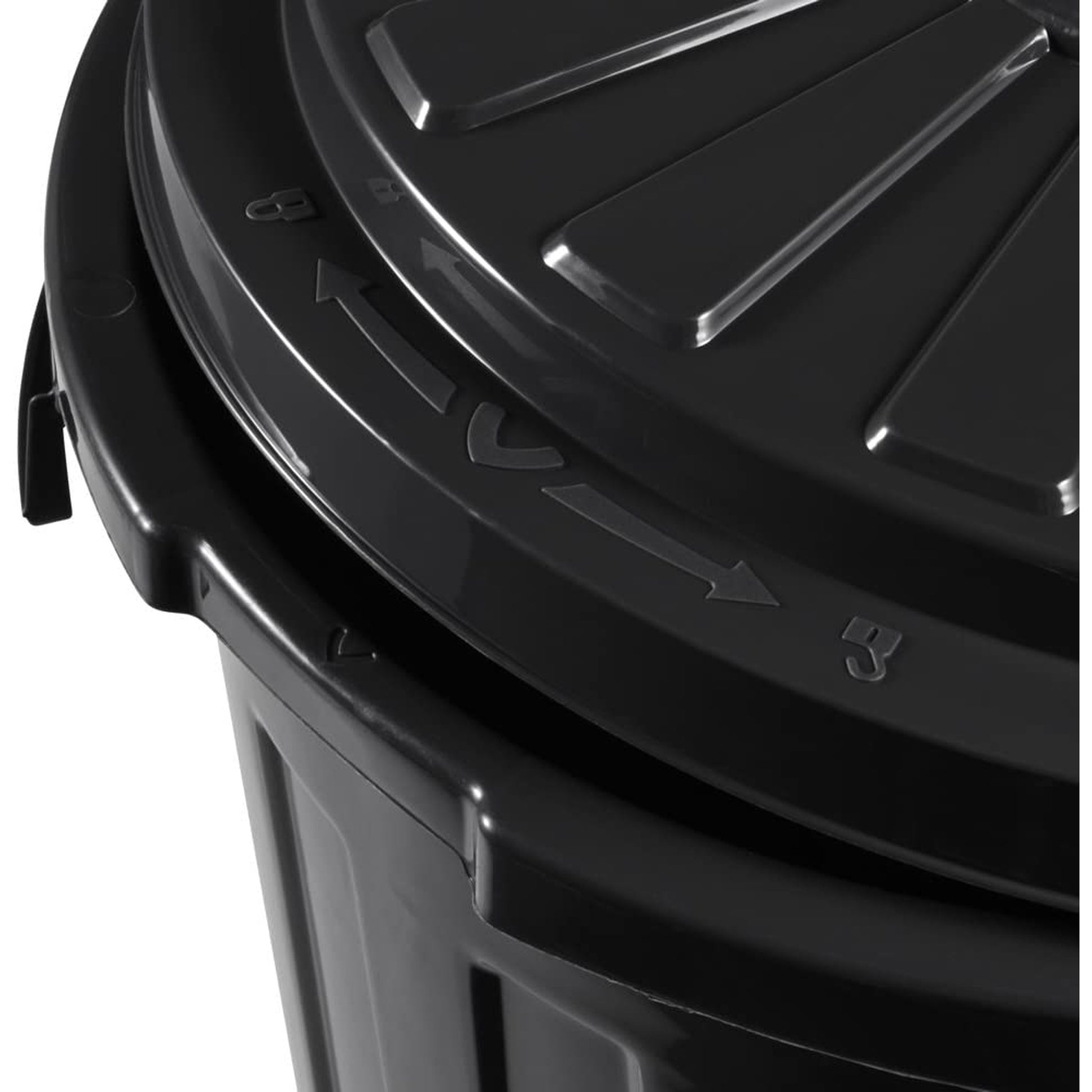 Cubo De Basura / Papelera Polivalente Con Tapa Cerrable, Grande, Plástico Resistente (pp), 23 L, Mats, Grafito_4