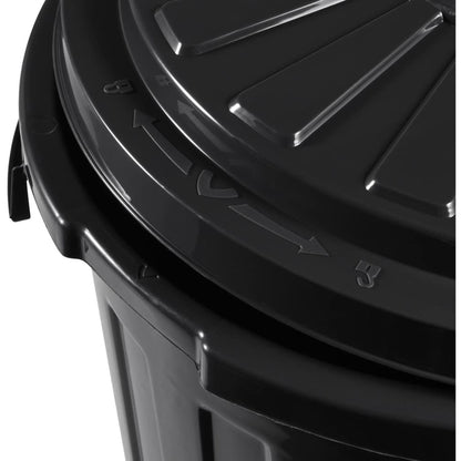 Cubo De Basura / Papelera Polivalente Con Tapa Cerrable, Grande, Plástico Resistente (pp), 23 L, Mats, Grafito_4