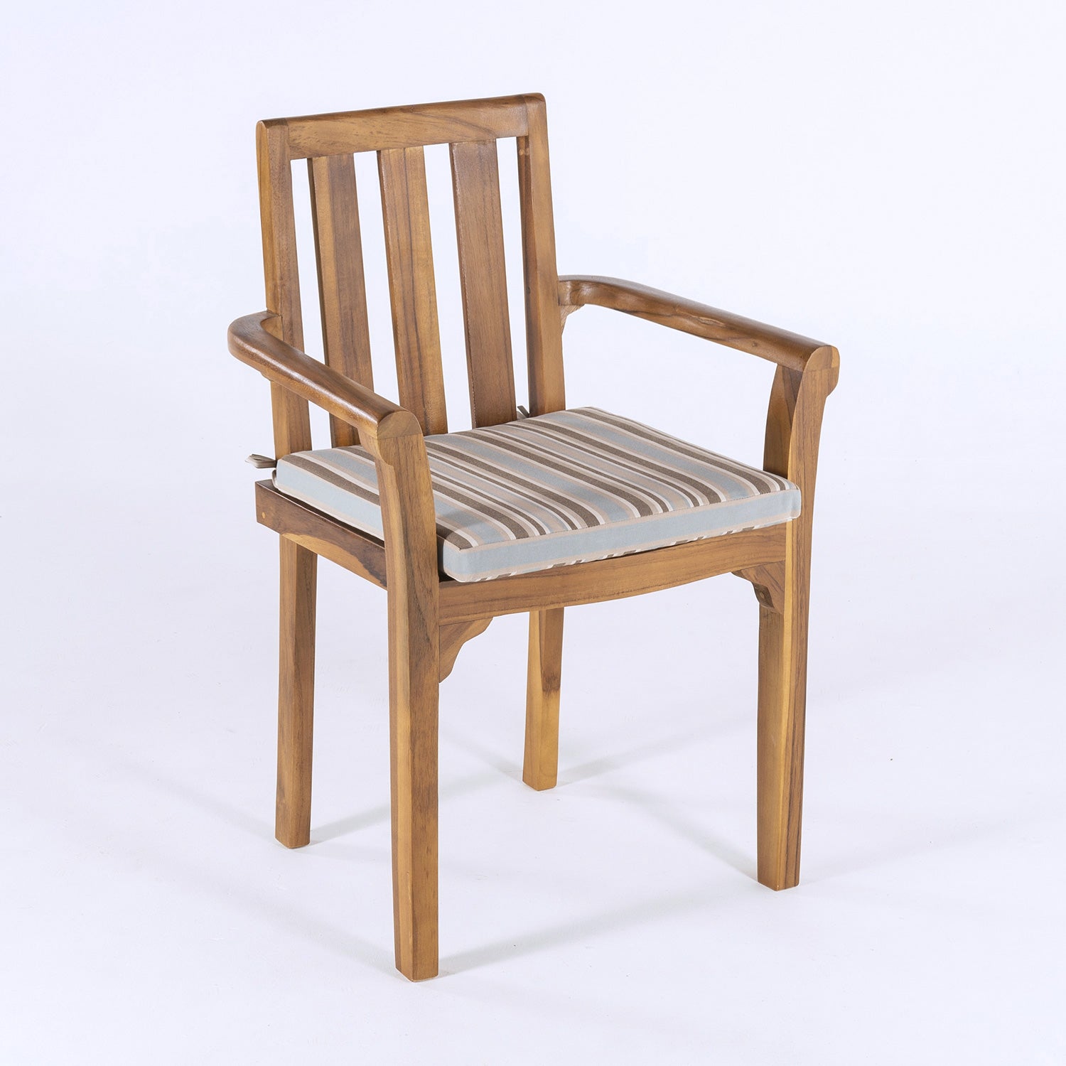 Pack 6 Cojines Para Sillas Y Sillones De Jardín Color Lux Estampado A Rayas, Tamaño 44x44x5 Cm, Repelente Al Agua, Desenfundable_4