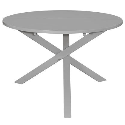 Mesa De Comedor De Mdf Gris 120x75 Cm_0