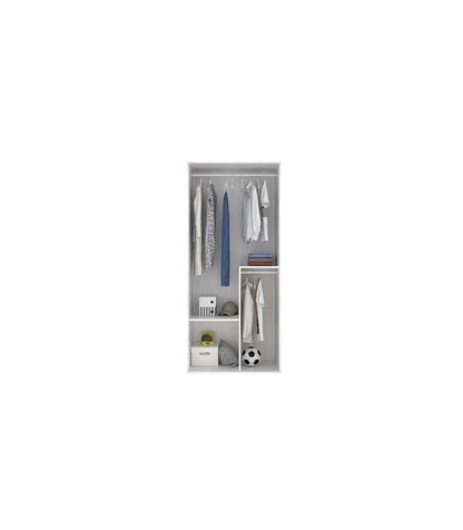 Armario Ropero 3 Puertas Abatibles Acabado Blanco, 202 Cm(alto)90 Cm(ancho)53 Cm(largo)_5