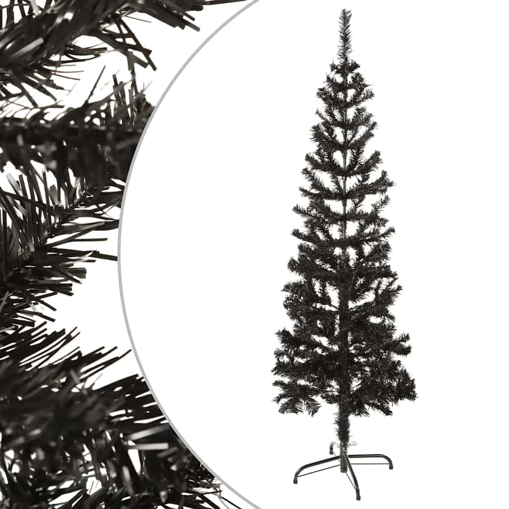 Vidaxl Árbol De Navidad Delgado Negro 150 Cm_0