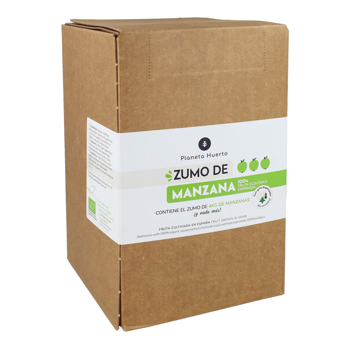 Sumo de maçã 100% extraído do Eco Planeta Huerto 3L