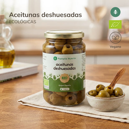 Pack 12x Aceitunas deshuesadas Eco Planeta Huerto 335 g