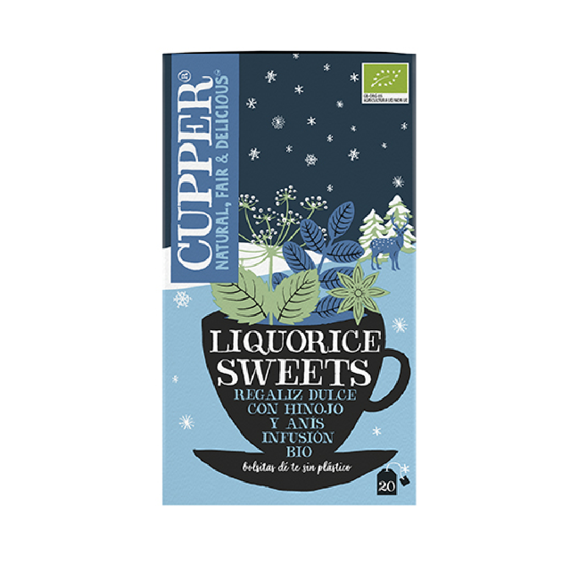 Infusão de alcaçuz de inverno Bio Cupper 20 saquetas