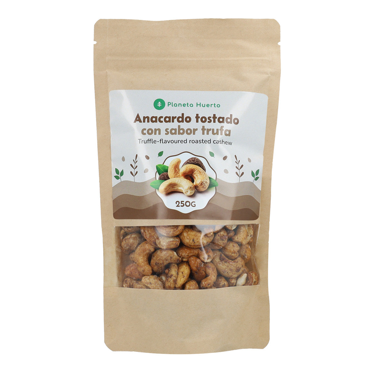 Planeta Huerto 250g de castanhas de caju torradas com sabor a trufa