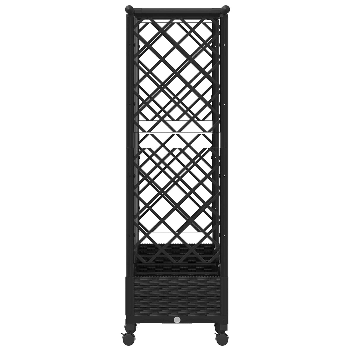 Cama Elevada Con Trellis Y Techo Negro 202,5 X 40 X 127 Cm Pp_3