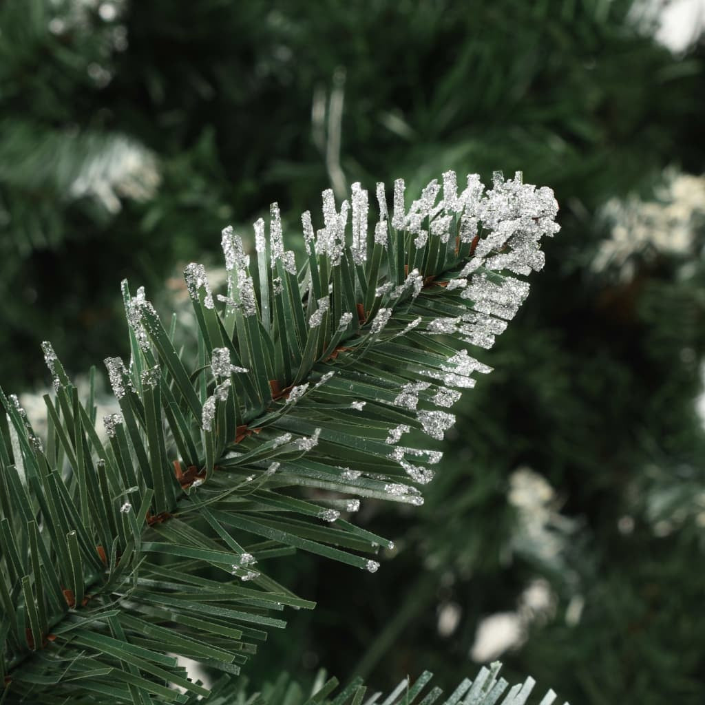 Vidaxl Árbol De Navidad Artificial Con Piñas Y Brillo Blanco 180 Cm_4