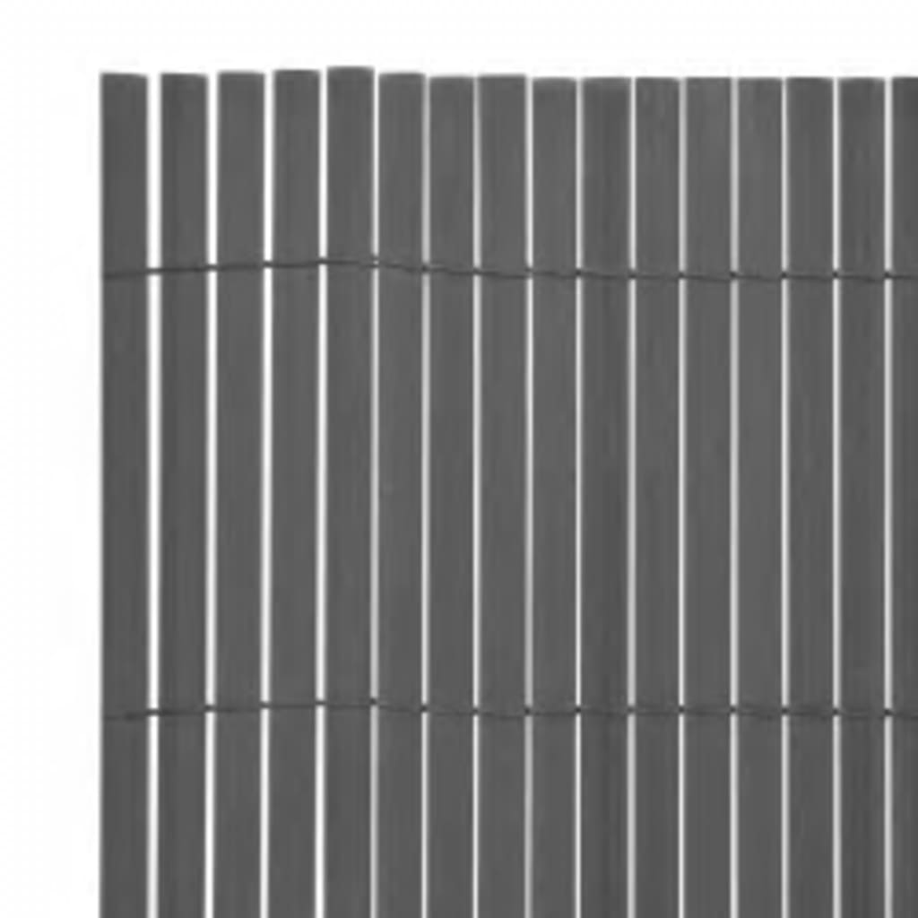 Valla De Jardín De Doble Cara Gris 90x400 Cm / Vetonek_3