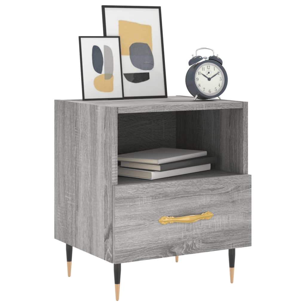 Mesitas Noche 2 Uds Madera Ingeniería Gris Sonoma 40x35x47,5 Cm_1