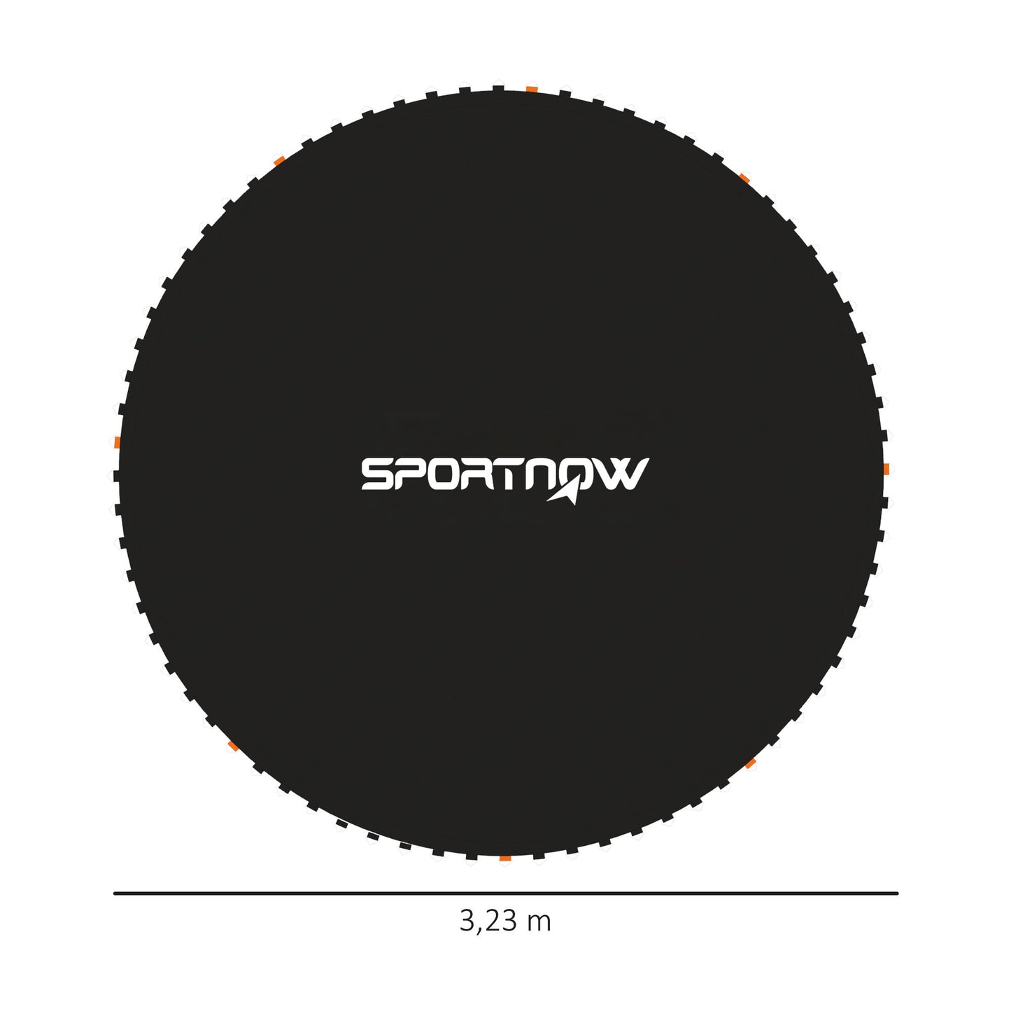 Sportnow Tapete De Repuesto Para Trampolín De 12 Pies Ø323 Cm Negro_2