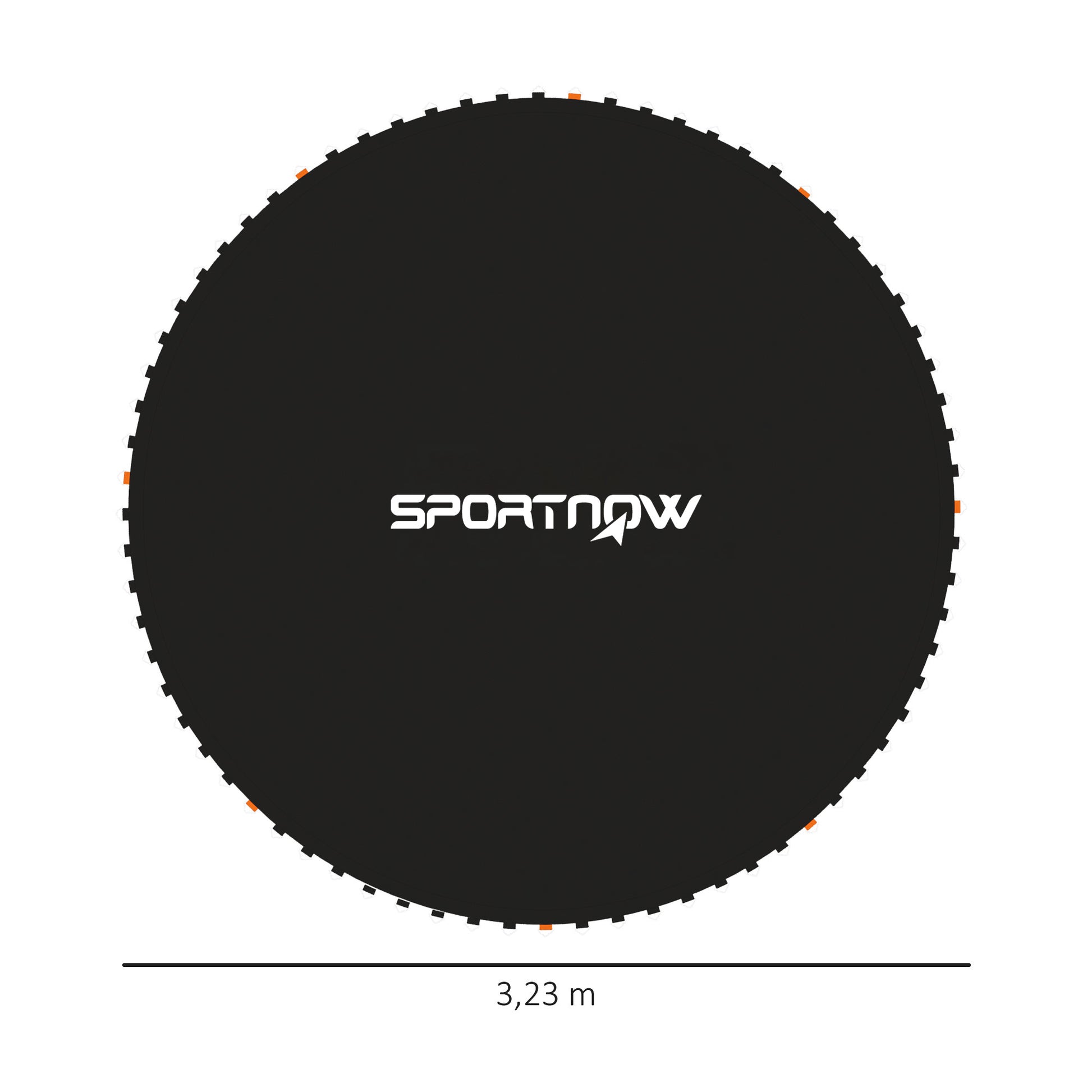 Sportnow Tapete De Repuesto Para Trampolín De 12 Pies Ø323 Cm Negro_2