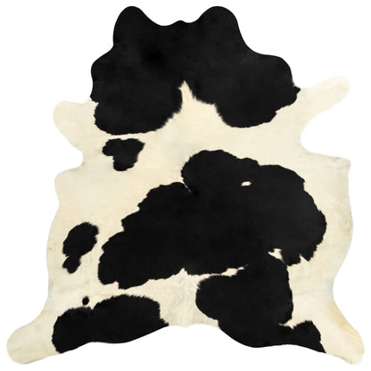 Alfombra De Piel De Vaca Real Negro Y Blanco 150x170 Cm / Vetonek_1