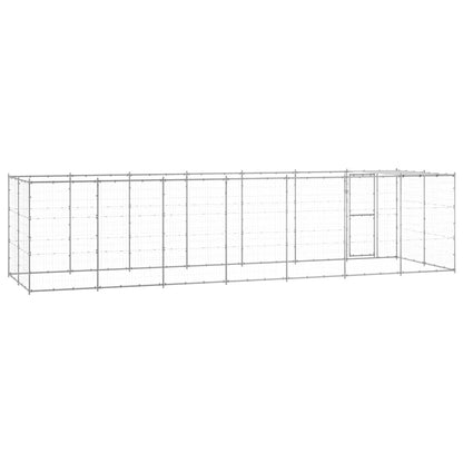 Perrera De Exterior De Acero Galvanizado Con Techo 16,94 M²_5
