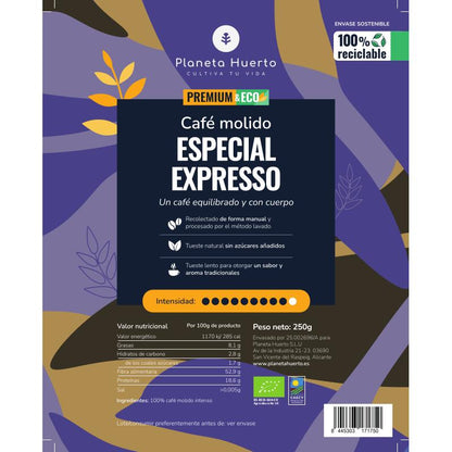 Café moído Eco Expresso Planeta Huerto Especial 250 g