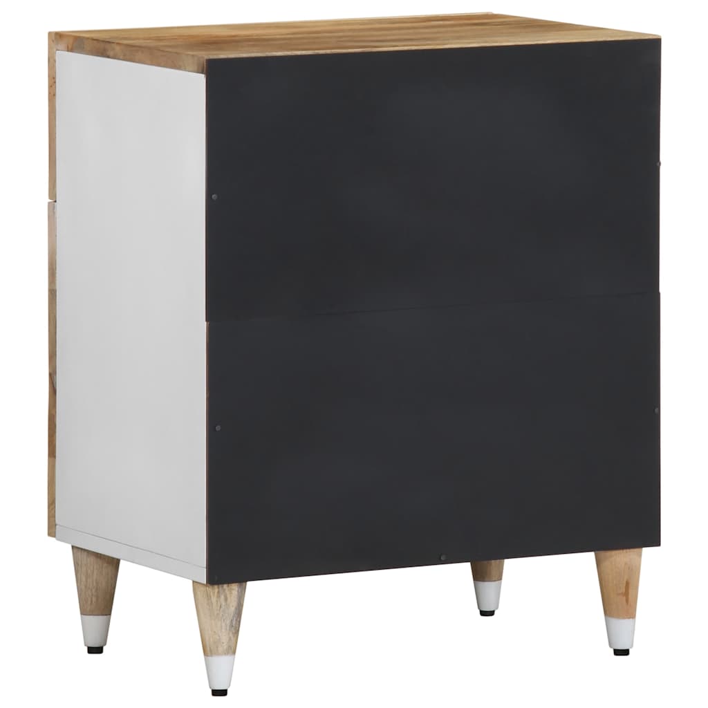 Mesita De Noche Madera Maciza De Mango 50x33x60 Cm_3