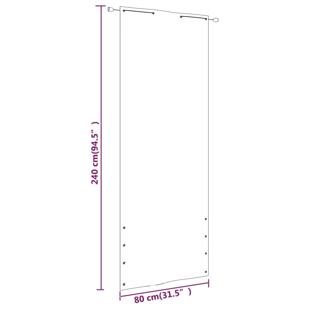 Vidaxl Toldo Pantalla Para Balcón Tela Oxford Verde Oscuro 80x240 Cm_2