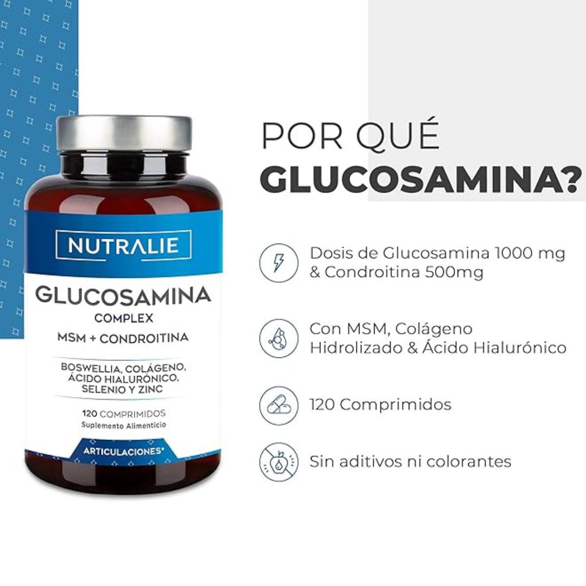 Nutralie Complexo de Glucosamina + MSN + Condroitina Articulações 120 comprimidos
