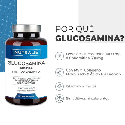 Pack 2x Nutralie Glucosamina Complex + MSN + Condroitina articulaciones 120 comprimidos