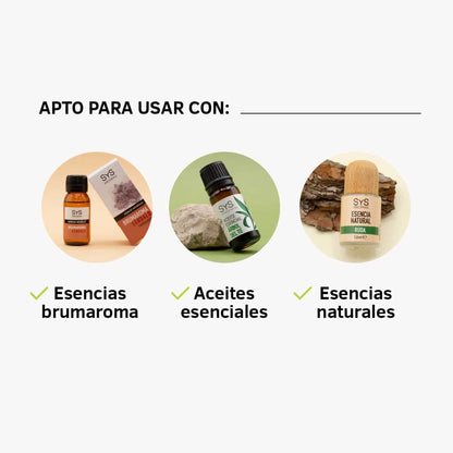 Brumizador Ultrasónico 100 ml SYS Aromas | Humidificador Compacto | Difusor Aromaterapia | Luz Led_3