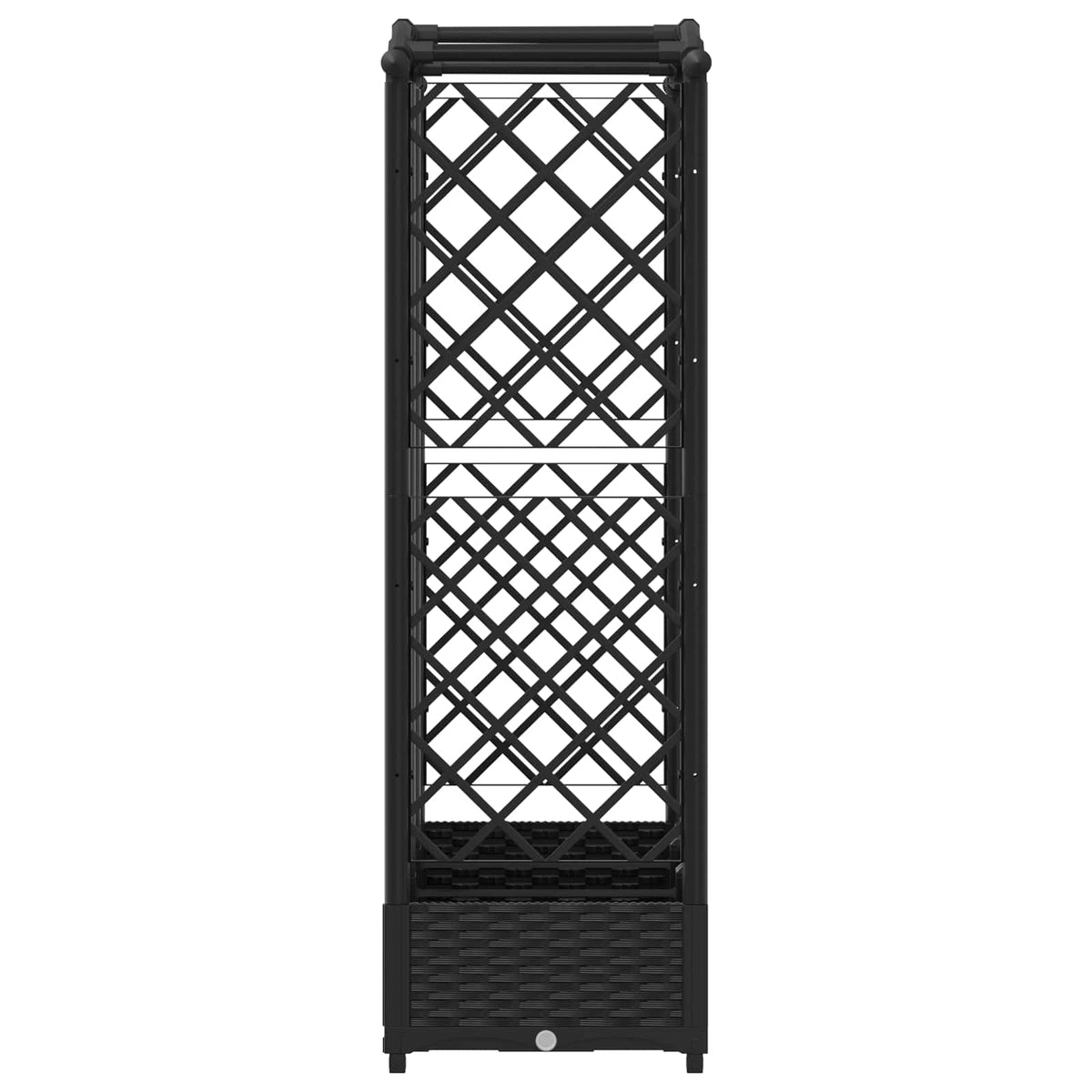 Cama Elevada Con Trellis Y Techo Negro 163 X 40 X 123 Cm Pp_3