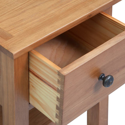 Mesita De Noche De Madera De Roble Maciza 36x30x47 Cm_3