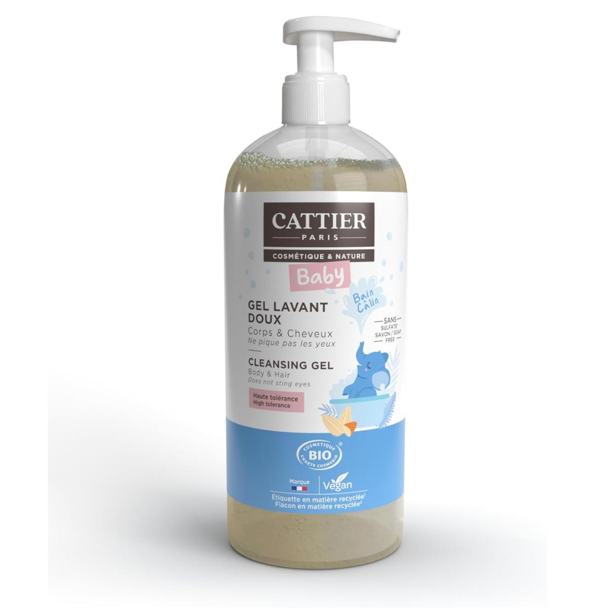 Gel de banho para bebé Cattier 500 ml